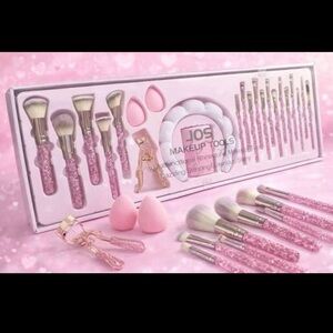 Pink Glitter Professional / Luxury Makeup Brush & Tools Set